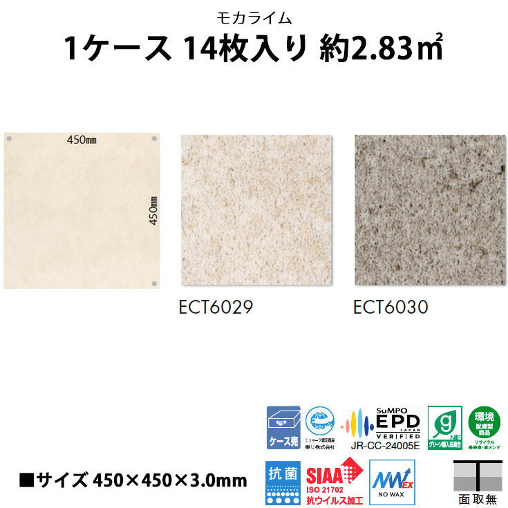 東リ フロアタイル 石目ストーン モカライム ECT6029-6030