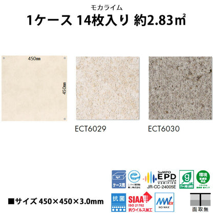 【シール式】東リ フロアタイル 石目ストーン モカライム ECT6029N-6030N