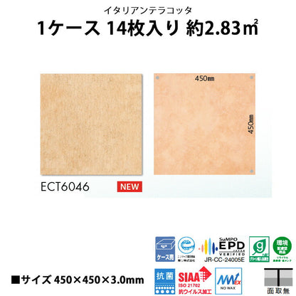 【シール式】東リ フロアタイル 石目ストーン イタリアンテラコッタ ECT6046N